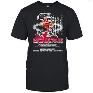 3 Dwyane Wade Miami Heat 2003 2016 2018 2012 Thank You For The Memories Shirts